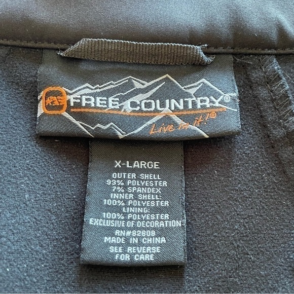 Free Country Men's Black Base Camp Soft shell Jacket in XL - Picture 15 of 16